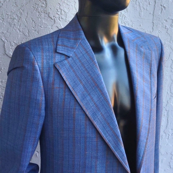 Manstyle Vintage 70's Check/Plaid Lux Blazer - Picture 5 of 17